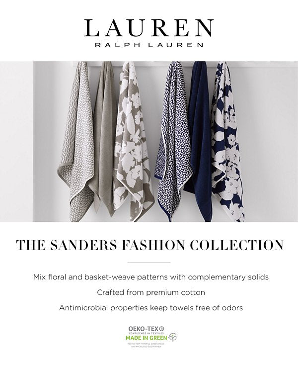 Sanders Floral Antimicrobial Cotton Bath Towel, 30" x 56"