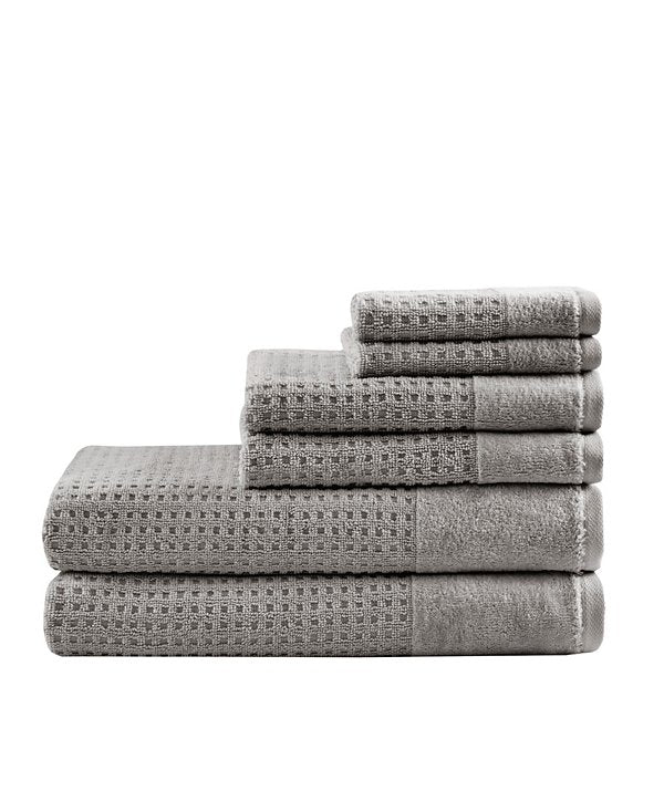 Spa Waffle Jacquard Luxury Combed Cotton 6-Pc